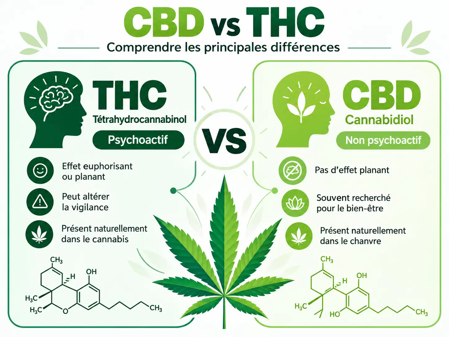 THC versus CBD