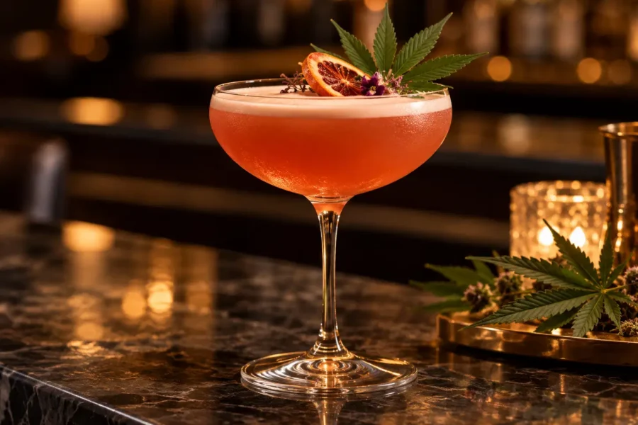 Cocktail al rum infuso con CBD