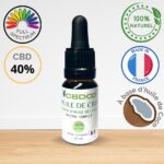 Aceite de CBD BASE COCO 40 - FULL SPECTRUM - Made in France