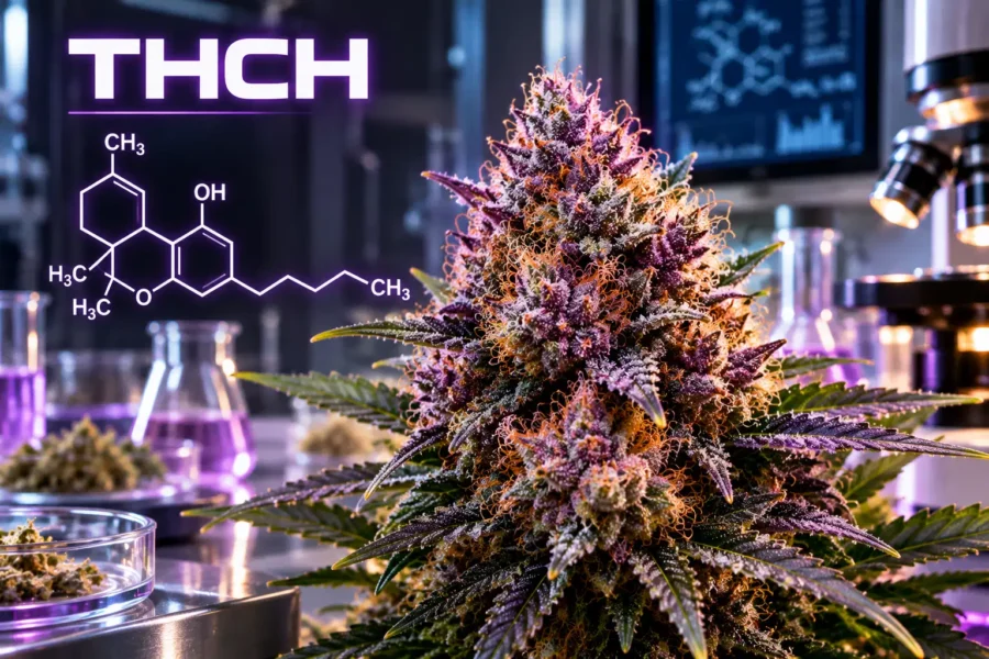 THCH flower in the laboratory