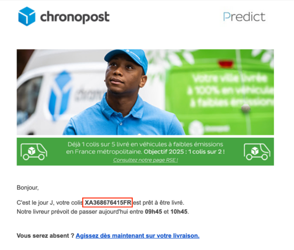 Chronopost-Seite