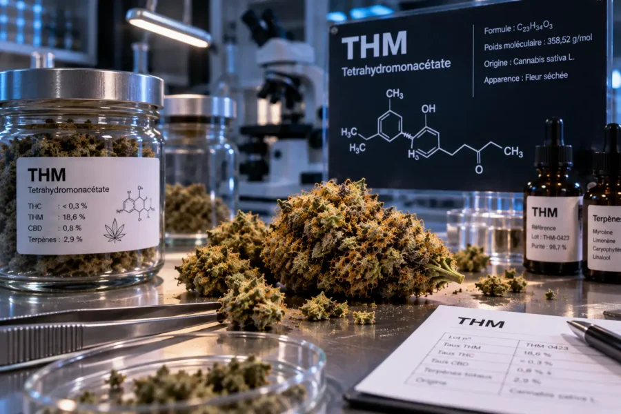 Primer plano de una planta de cannabis con efecto ahumado