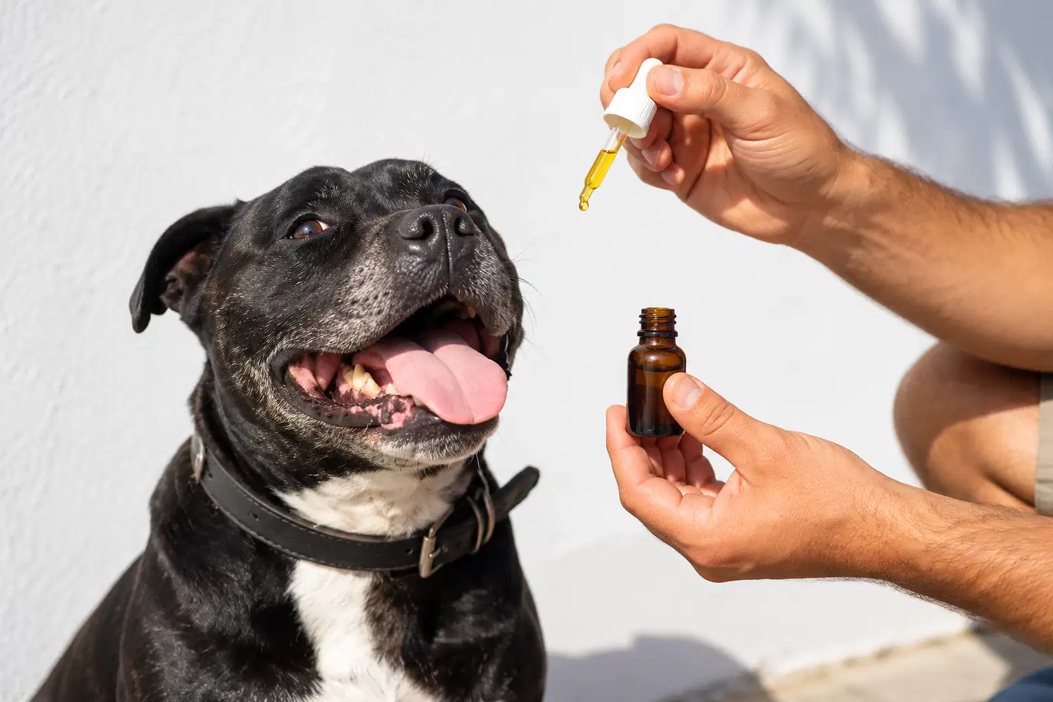 un cane davanti a una pipetta 