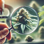 eine Lupe auf einer Blüte von CBDG9