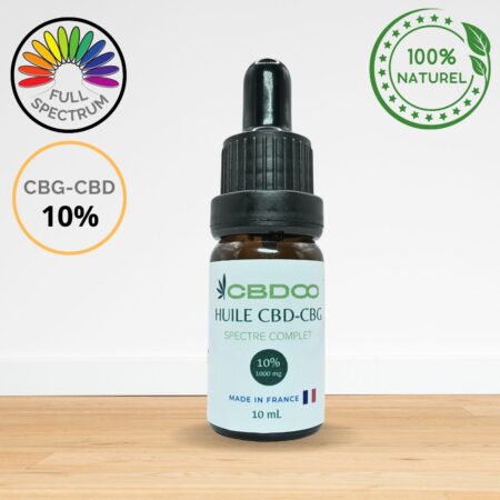 Huile CBG-CBD 10% - FULL SPECTRUM - Made in France