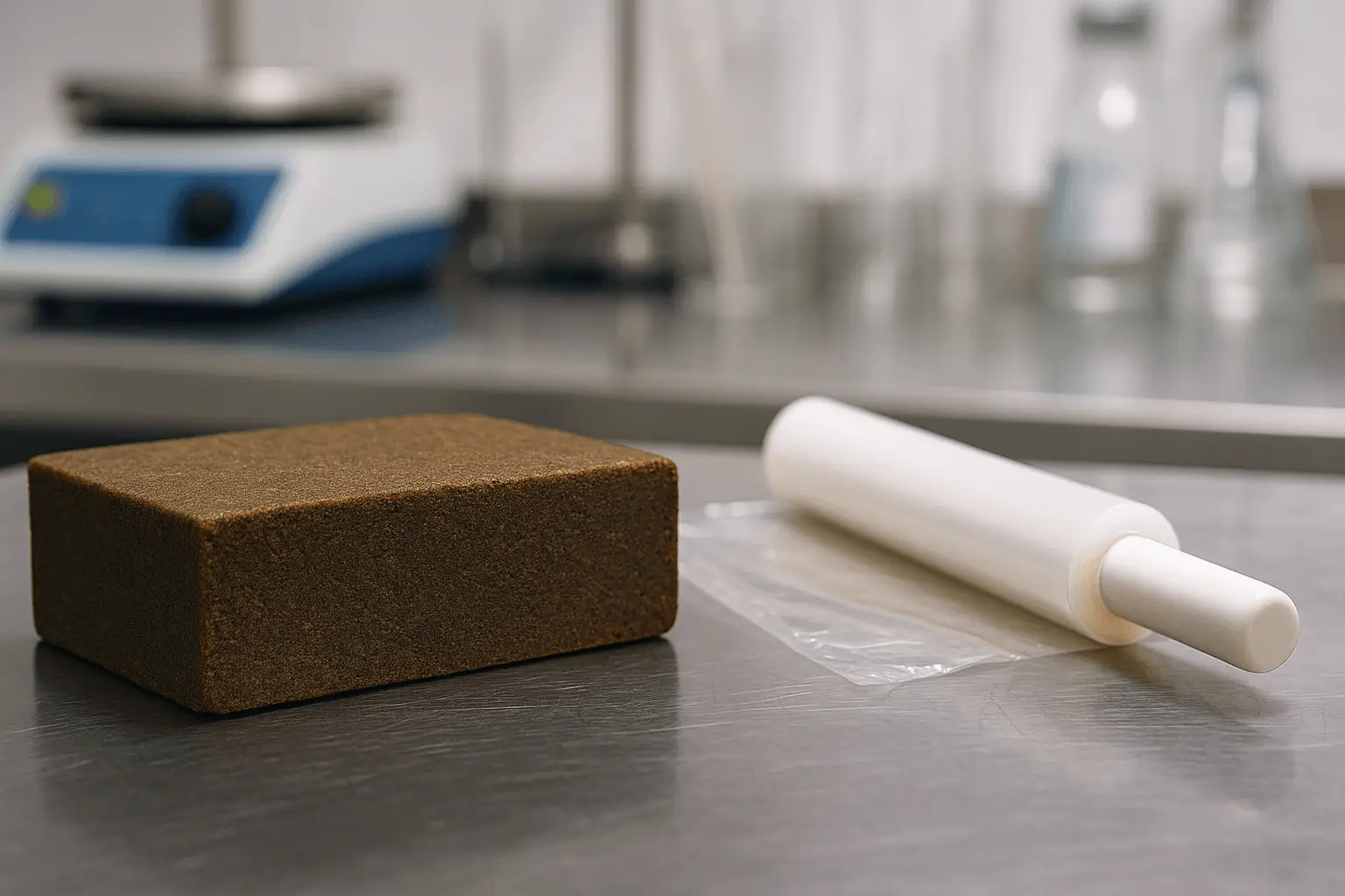 un vaglio statico dell'hashish in laboratorio