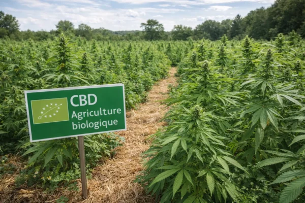 Champs de chanvre bio