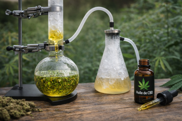 Extraction d'huile de CBD à froid