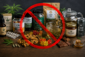 huiles, gummies, tisanes interdites en france