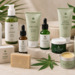 CBD cosmetic product range