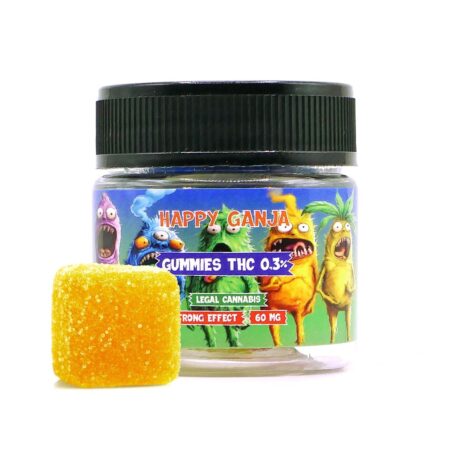 HAPPY GANJA - CARAMELLE GOMMOSE STRONG THC 0,3% (VASETTA DA 6) - 10 MG