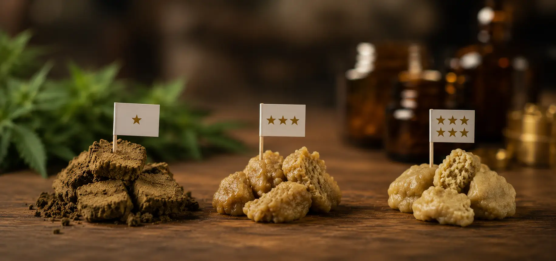 Bubble hash rankings: 1 star, 3 stars, and 6 stars