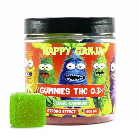 CARAMELLE GOMMOSE HAPPY GANJA EXTRA FORTI 600 MG - CONFEZIONE DA 20