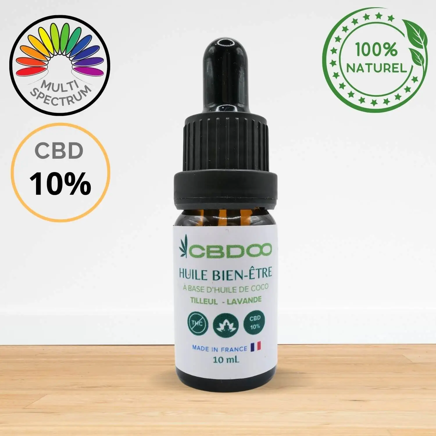 Huile CBD Broad spectrum  BIEN-ÊTRE - NO THC - MADE IN FRANCE Óleo de bem-estar de largo espetro com CBD - SEM THC - FEITO EM FRANÇA