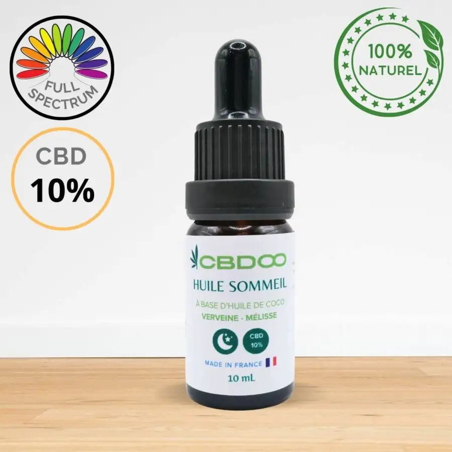 OLIO PER IL SONNO - CBD 10% - SPETTRO COMPLETO - MADE IN FRANCE